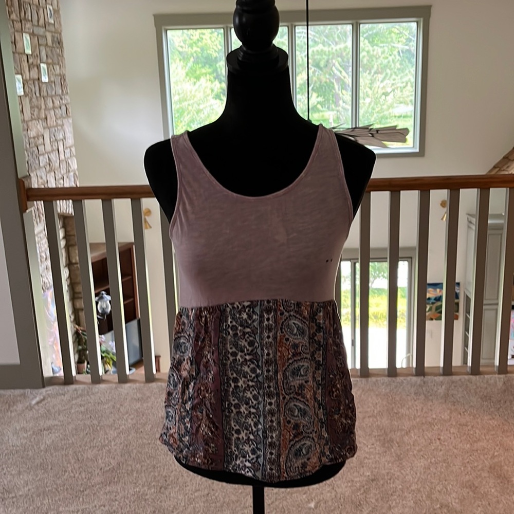 Purple flowy tank top